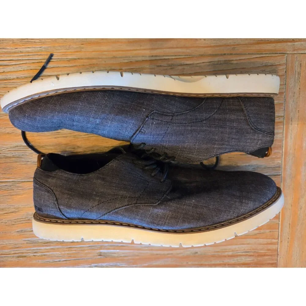 TOMS Men's Navi Oxford, black denim #10015042